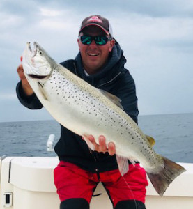 Targeting Big Brown Trout in Lake Michigan